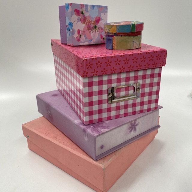 BOX, Trinket or Stationery  - Coloured Card